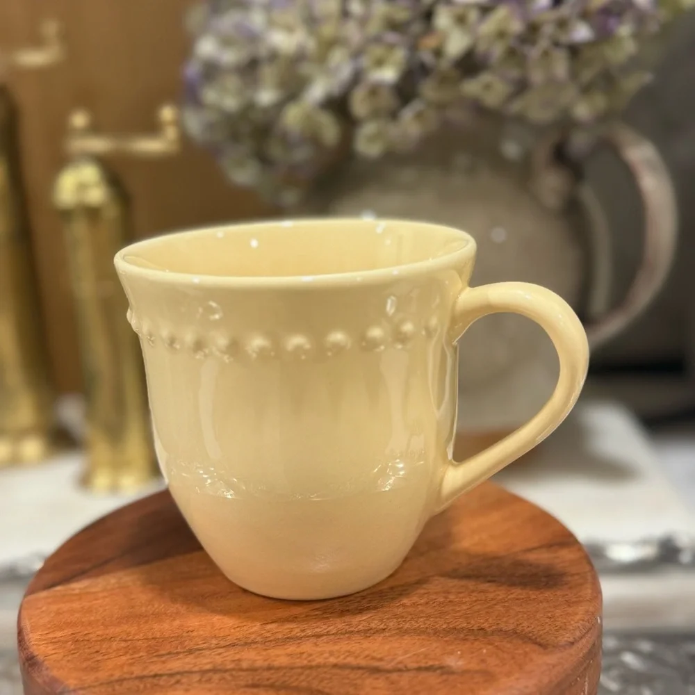 Emma Yellow by POTTERY BARN CHINA Coffee Tea Mug
